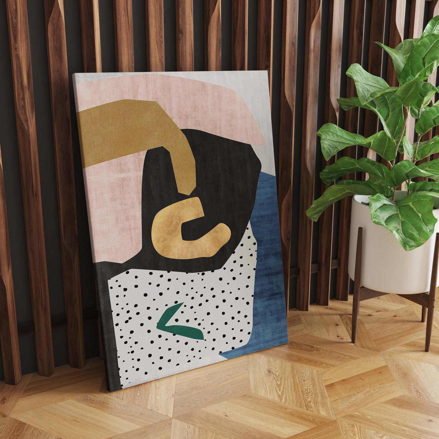 Abstract Mid Century Wall Art Canvas Print