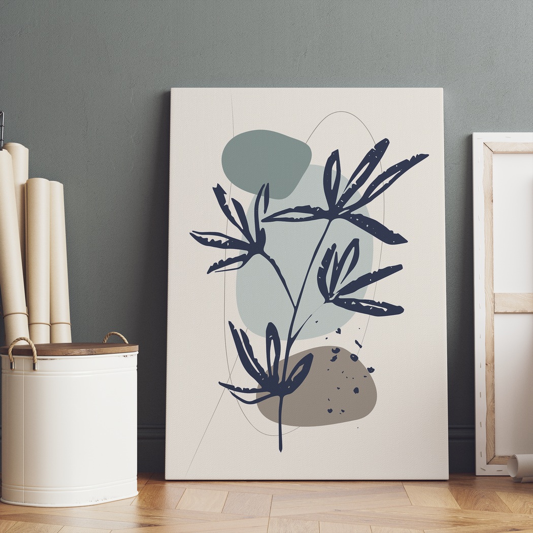 Painted Nordic Modern Nature Canvas Print
