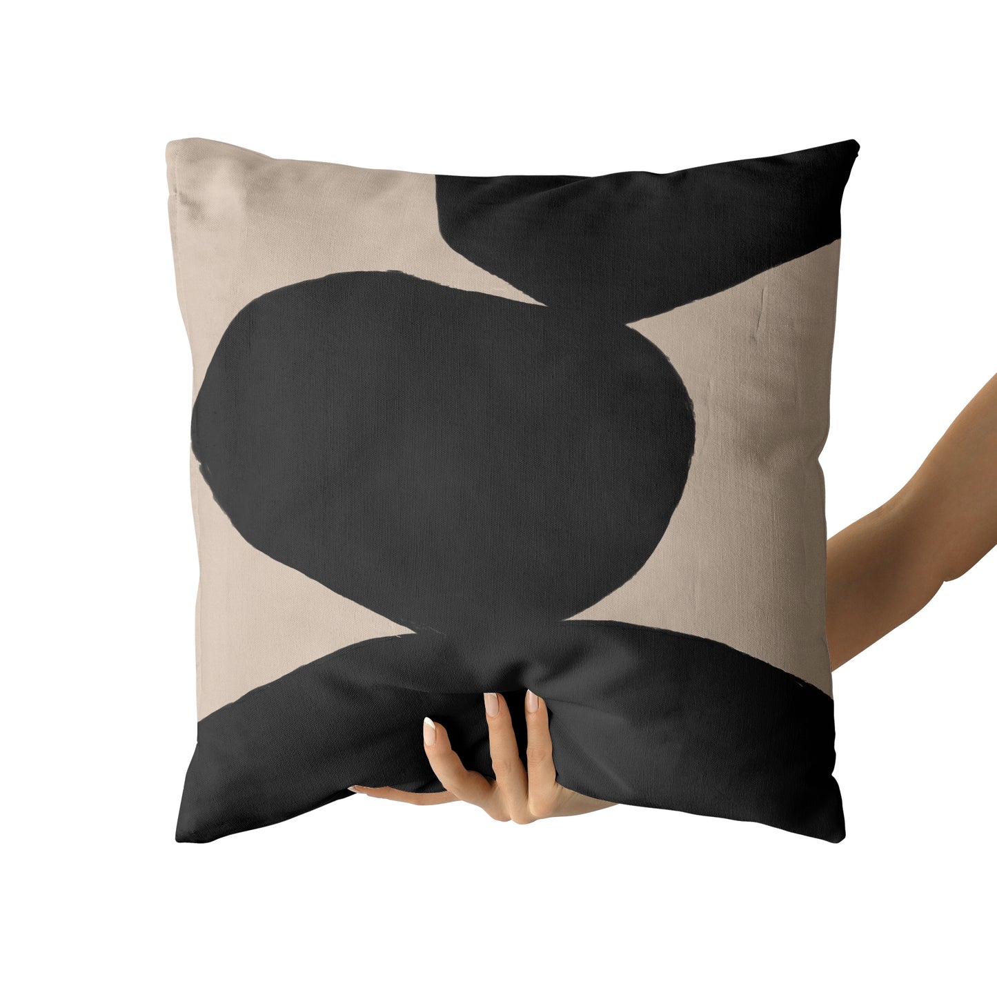 Minimalist Black Stones Throw Pillow