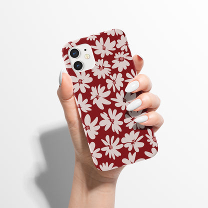 Red Daisies Meadow iPhone Case