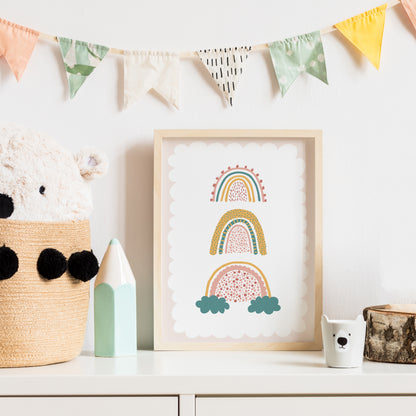 Boho Rainbows Poster