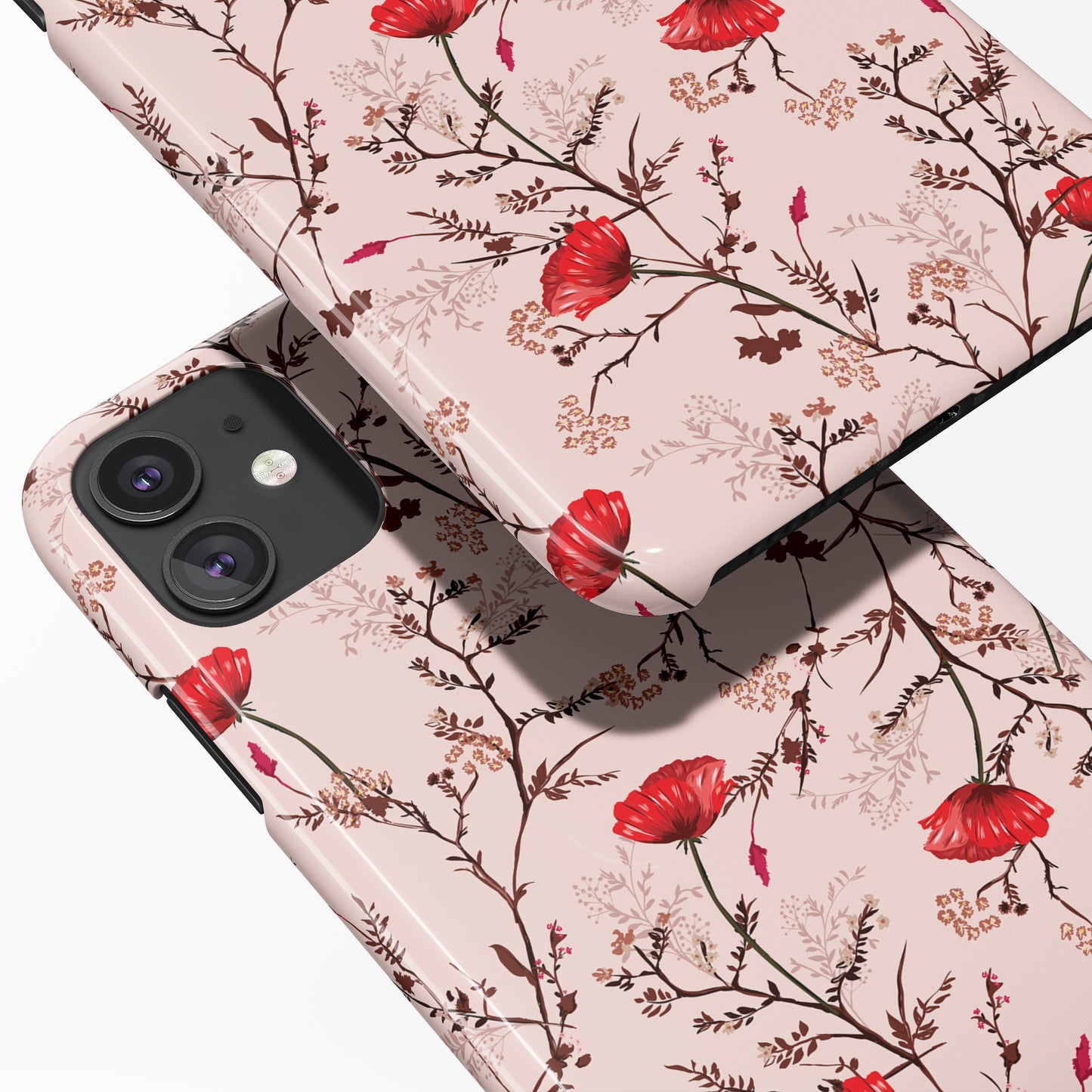 Blooming Poppy Flower Pink iPhone Case