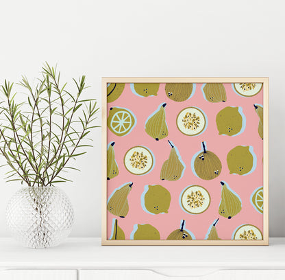 Handdrawn Fruit Print