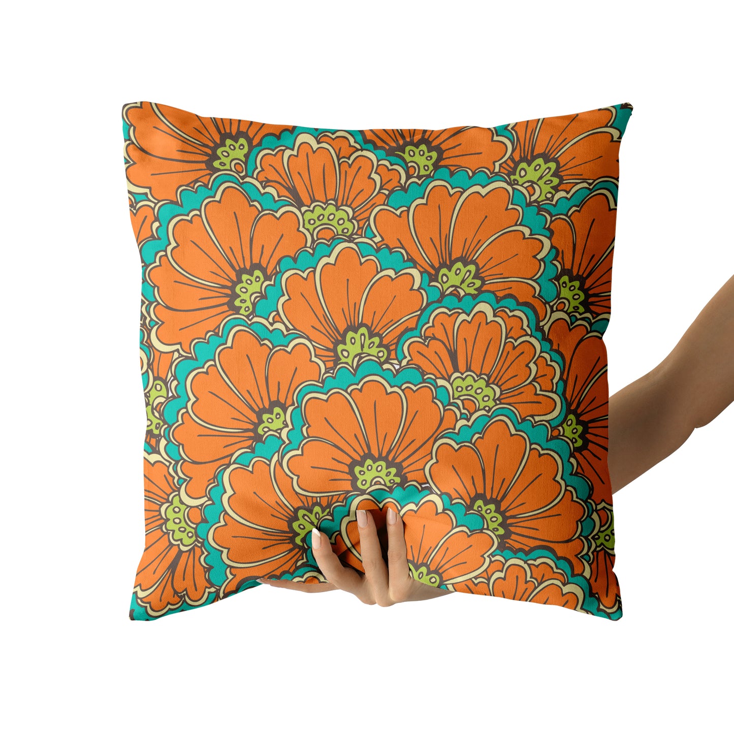 Vintage Floral Throw Pillow