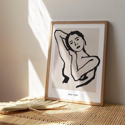 Blue Nude Woman Poster