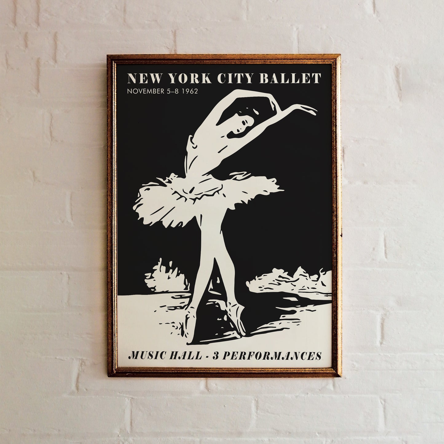 B&W New York City Ballet Poster