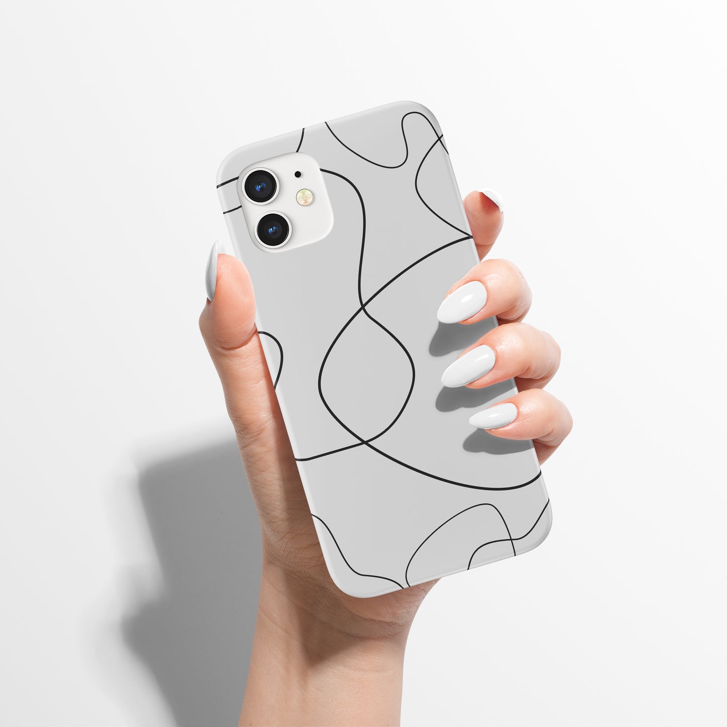 Grey Scandi Minimalist iPhone Case