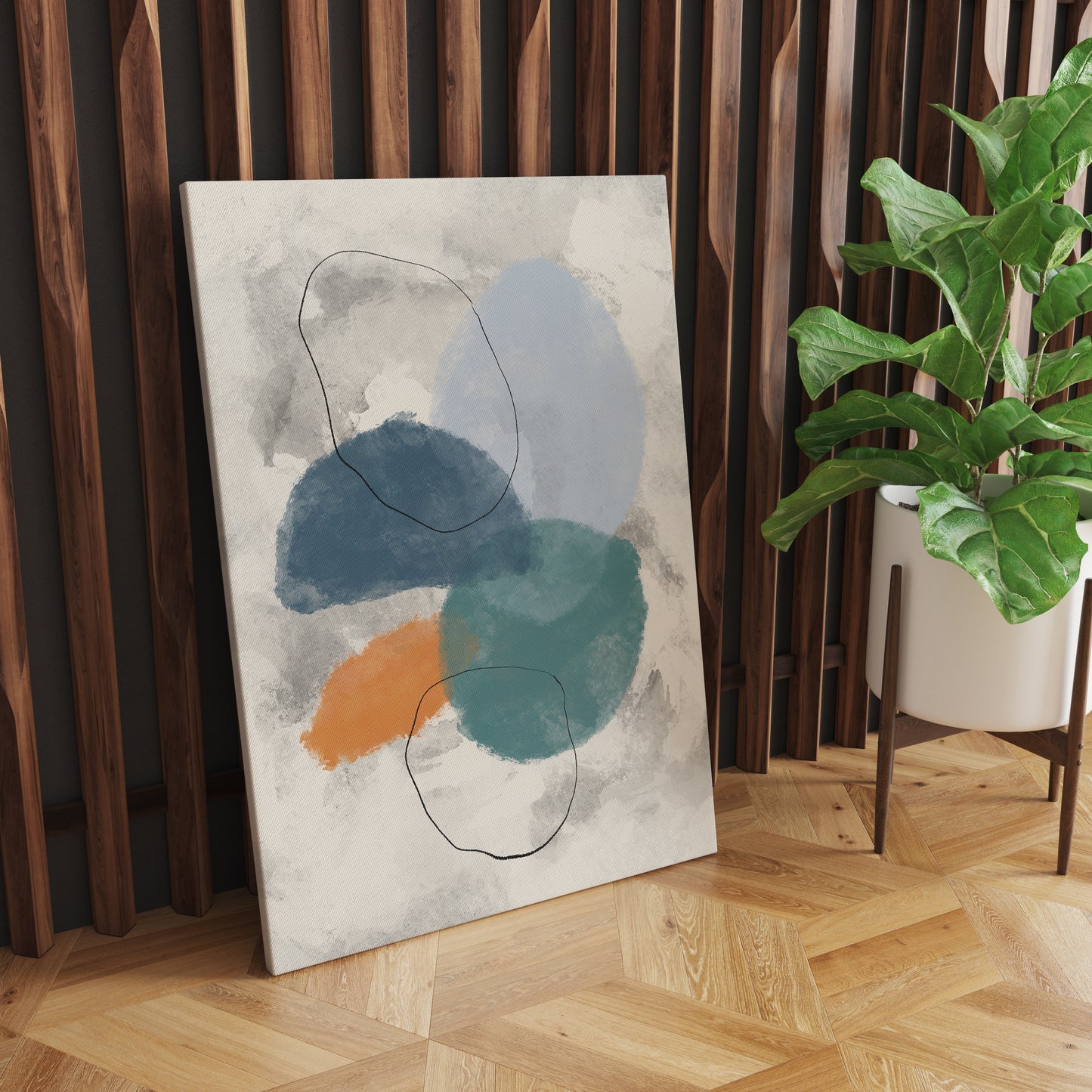 Painted Abstract Canvas Print