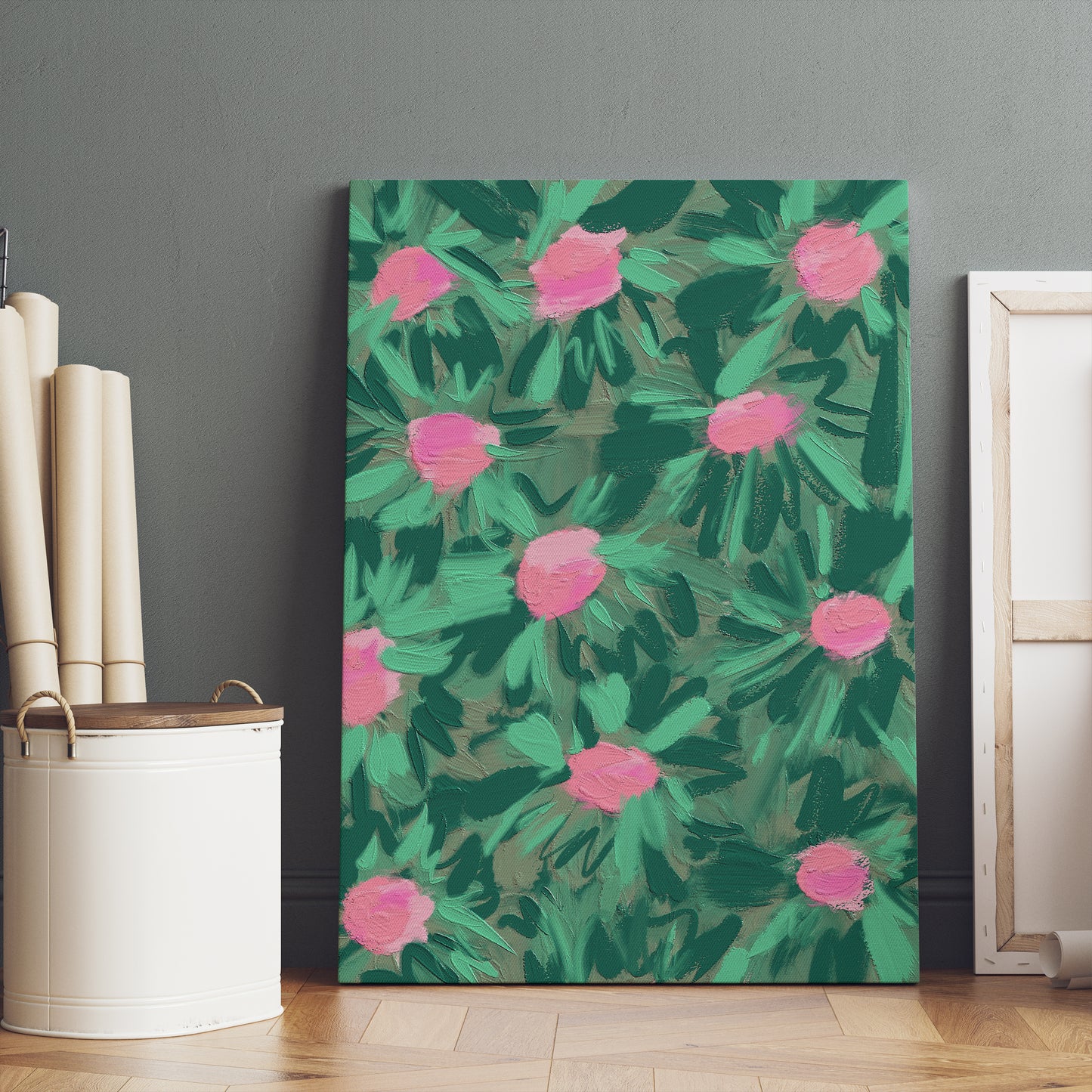 Painted Botanical Farmhouse Decor Canvas Print