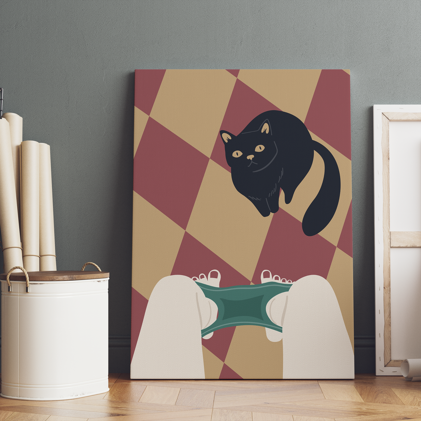 Cat Lady, Cat Lover Funny Canvas Print