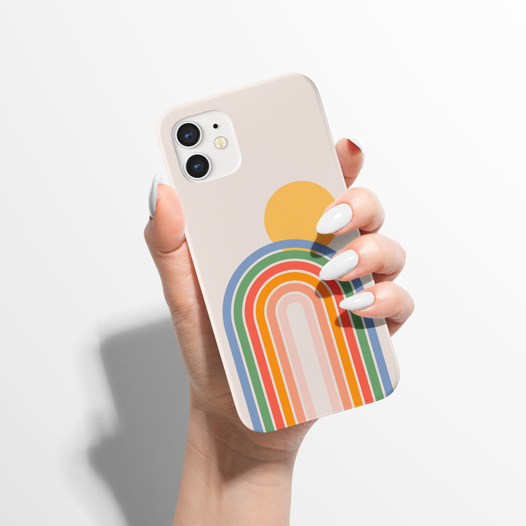 Rainbow with Sun iPhone Case