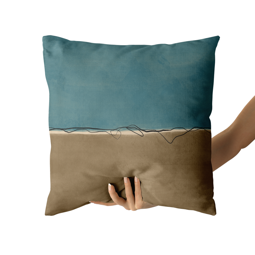 Rustic Style Khaki Throw Pillow