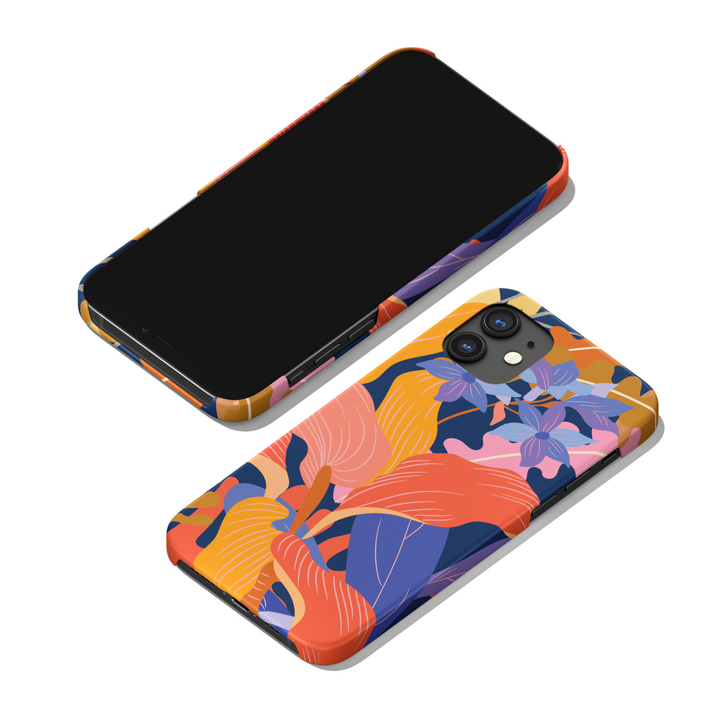 Vintage Colorful Flowers Pattern iPhone Case