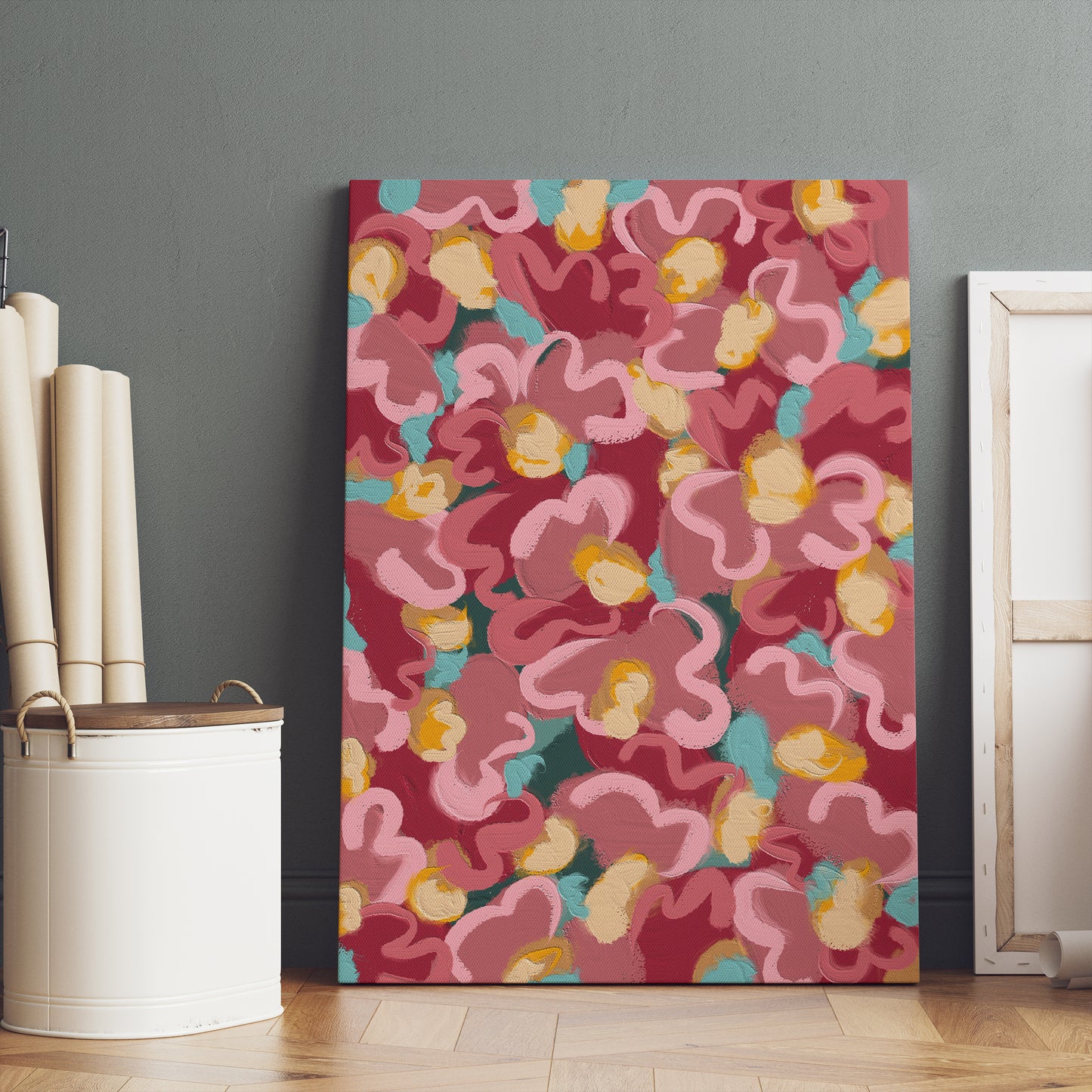 Colorful Floral Painting Canvas Print