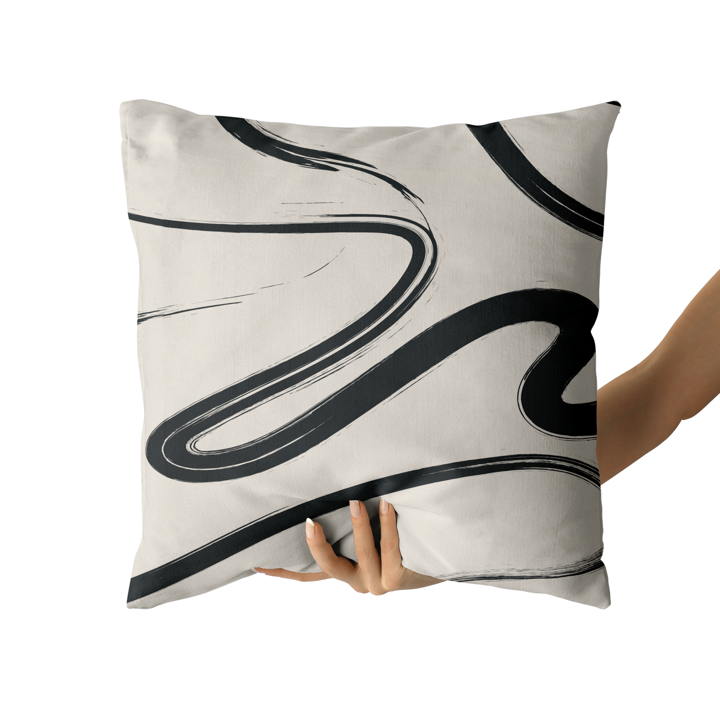 Painted Expressionism Pollock Inspired Throw Pillow