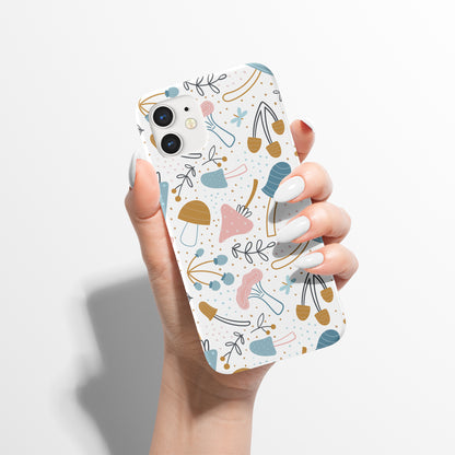 Pastel Happy Mushrooms iPhone Case