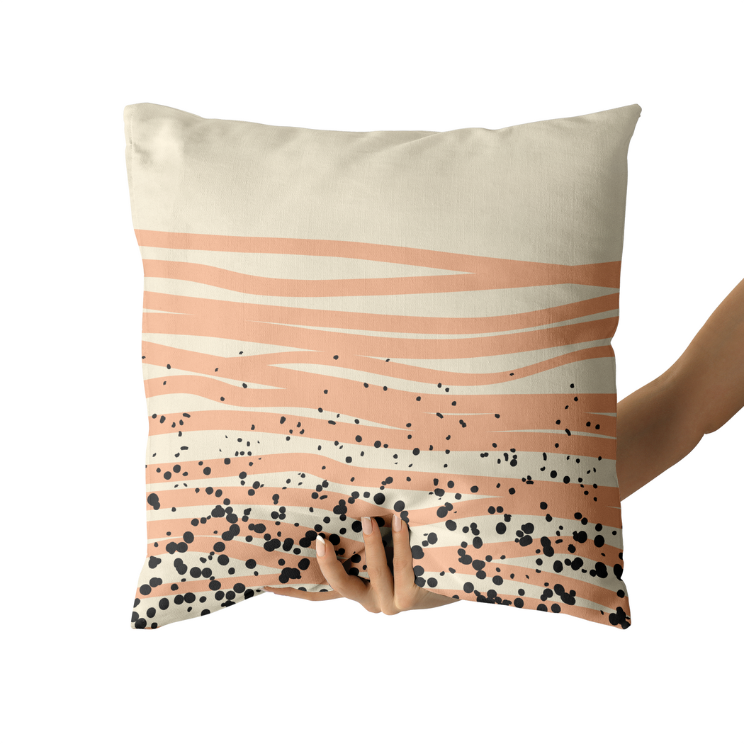 Abstract Pastel Peach Throw Pillow
