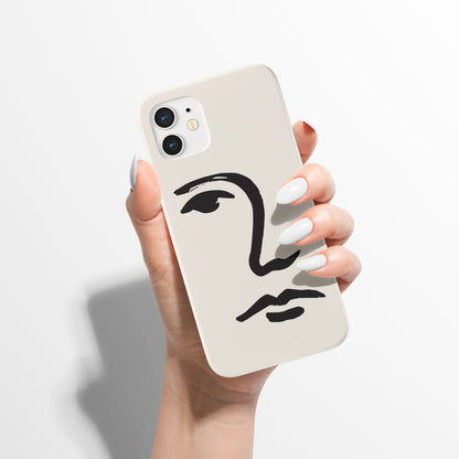 Face Line Art iPhone Case