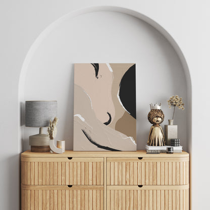 Beige Painted Modern Canvas Print