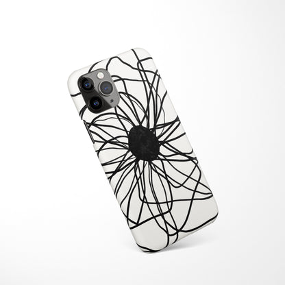 Abstract BW Drawing iPhone Case