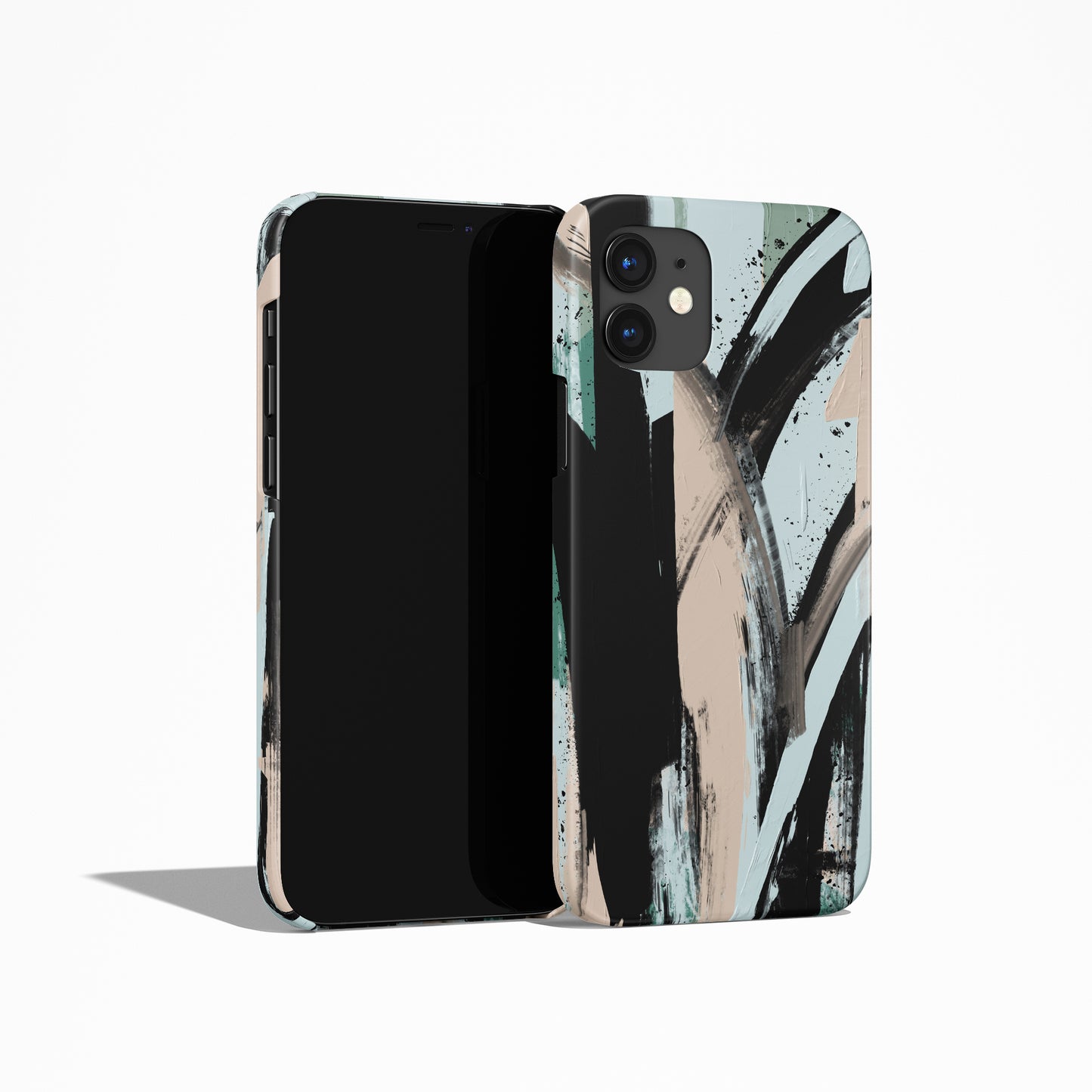 Abstract Blue Brushstrokes iPhone Case