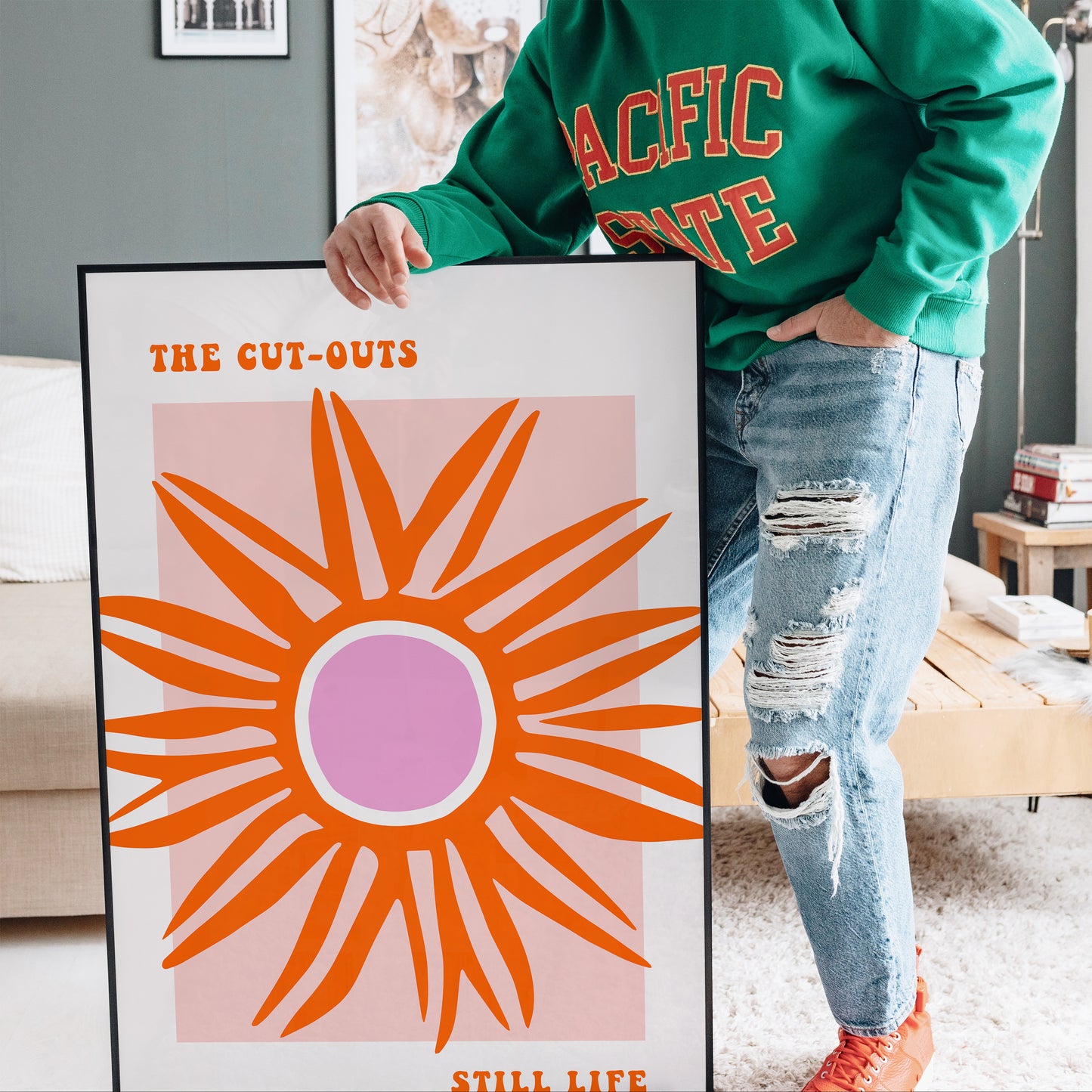 Groovy Sun Cut Outs Poster