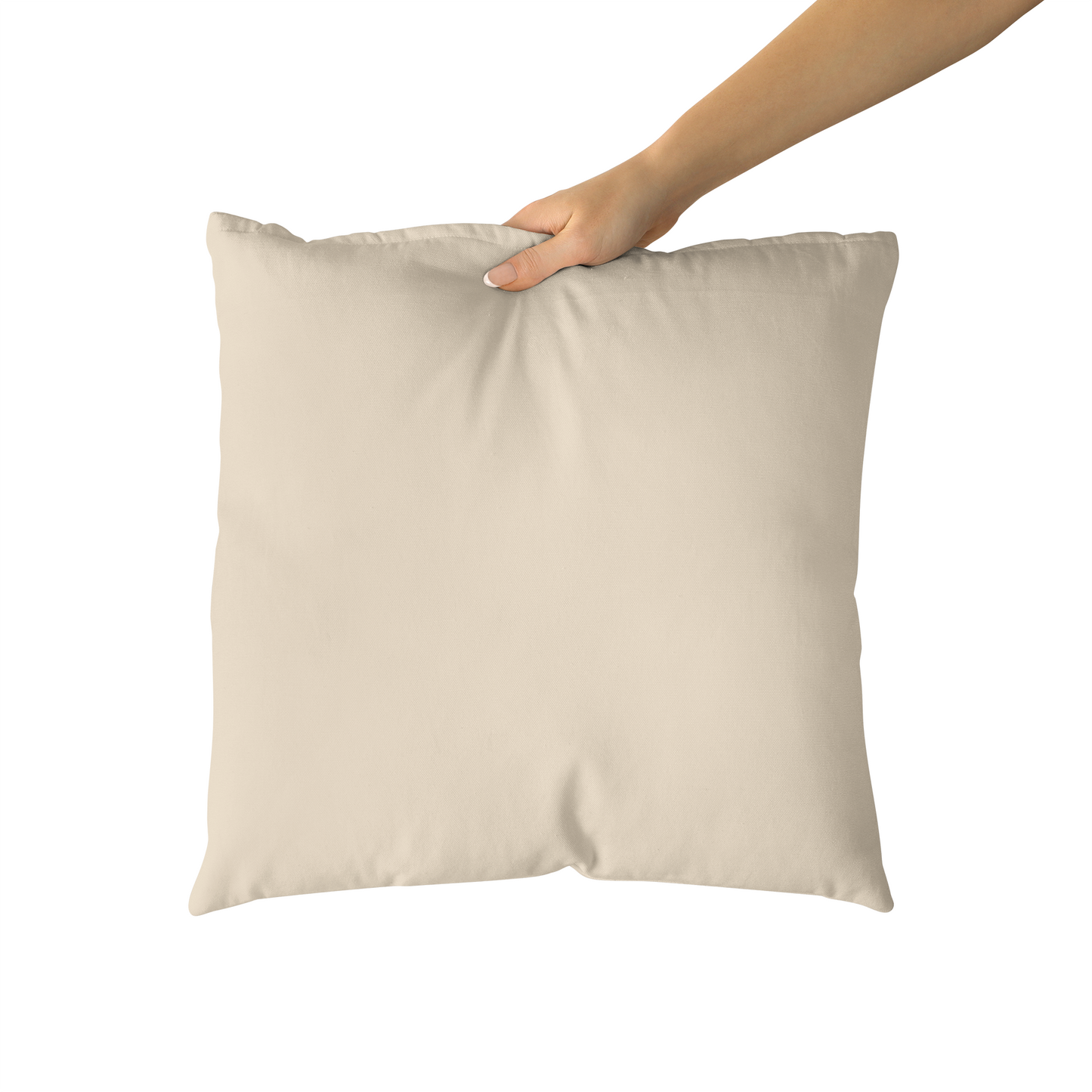 Beige Line Art Painted Scandinavian Throw Pillow