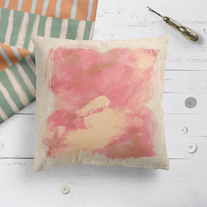 Pastel Pink Painting Throw Pillow