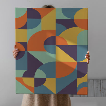 Bauhaus Geometric Canvas Print