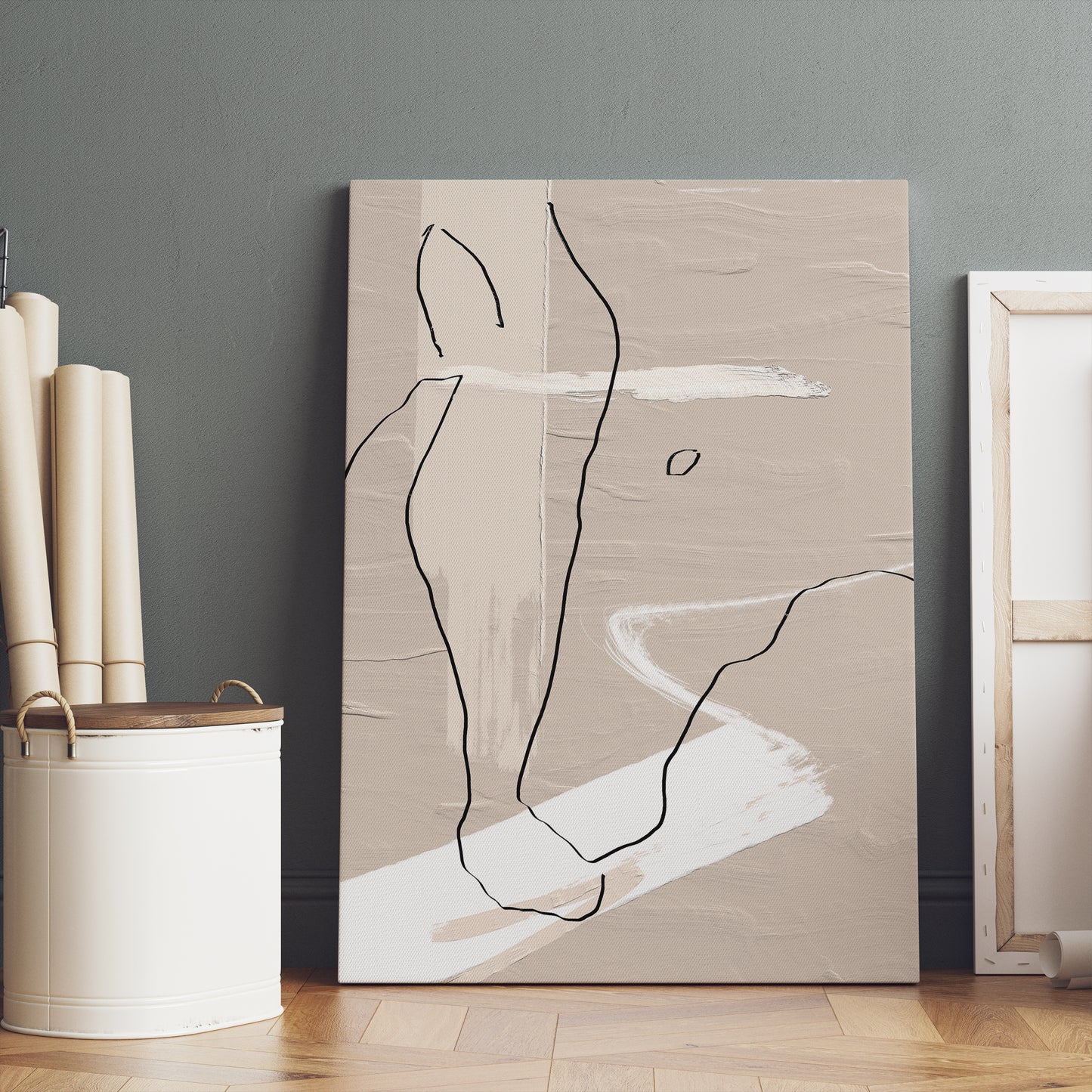 Horses Minimalist Artistic Canvas Print