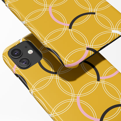 Yellow Contemporary Art iPhone Case