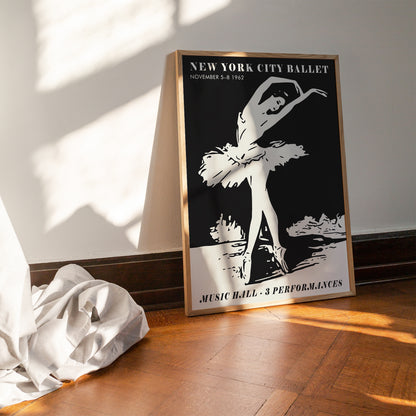 B&W New York City Ballet Poster