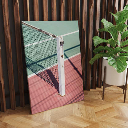 Retro Tennis Court Photography Canvas Print