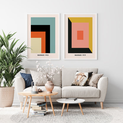 Set of 2 Bauhaus Inspired Posters