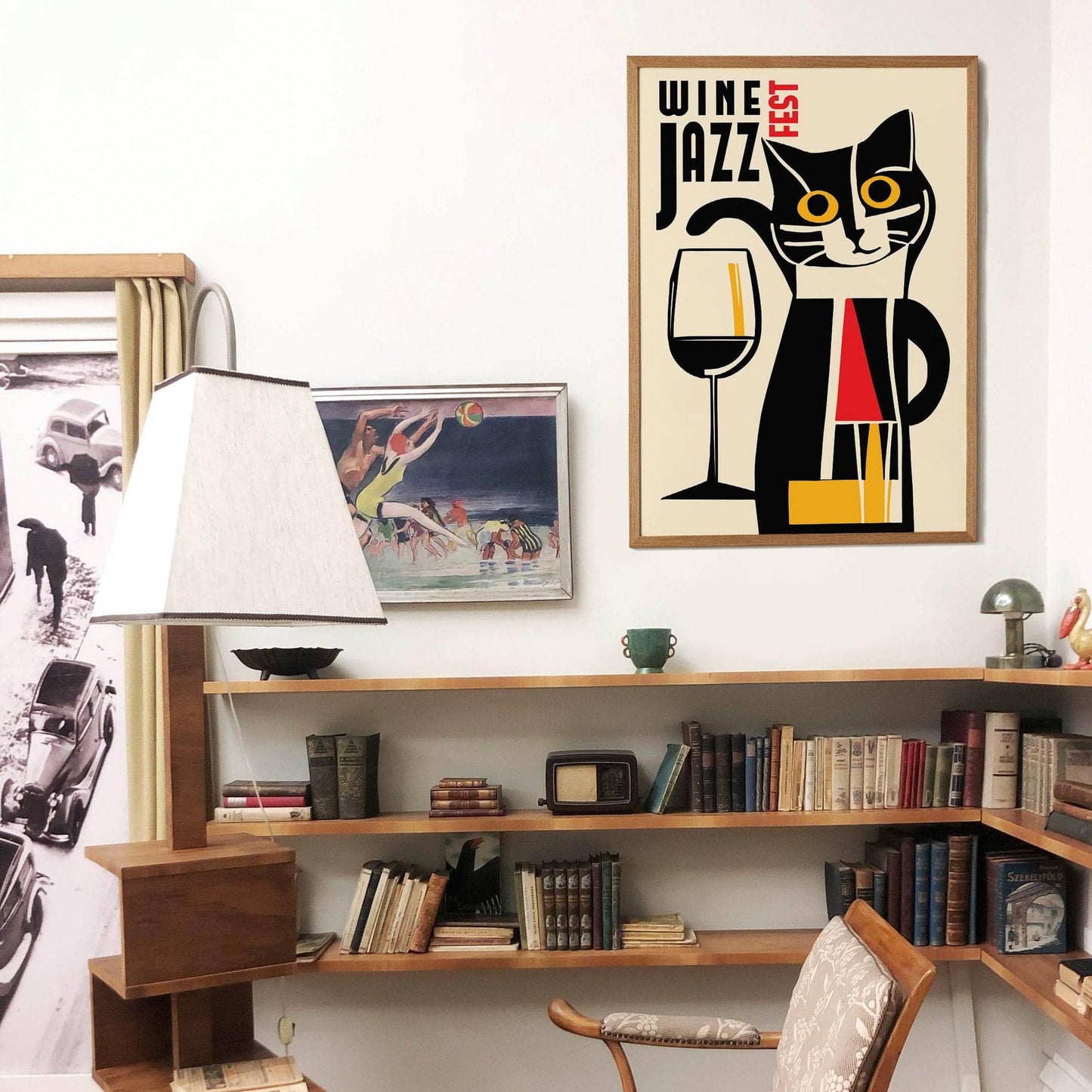 Wine and Jazz Festival Cat Poster - HypeSheriff