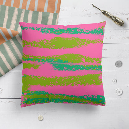 Colorful Modern Art Throw Pillow