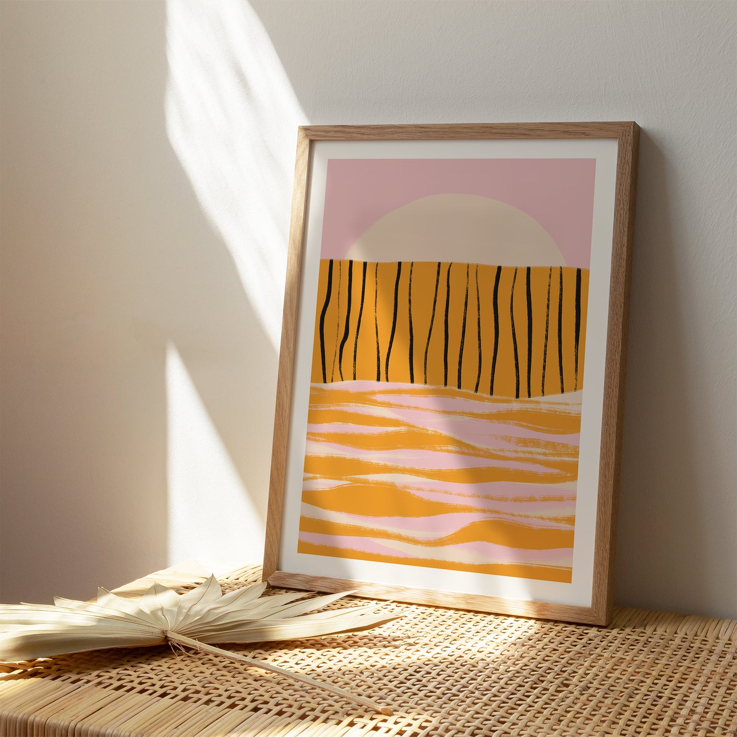 Abstract Boho Colorful Sun Poster