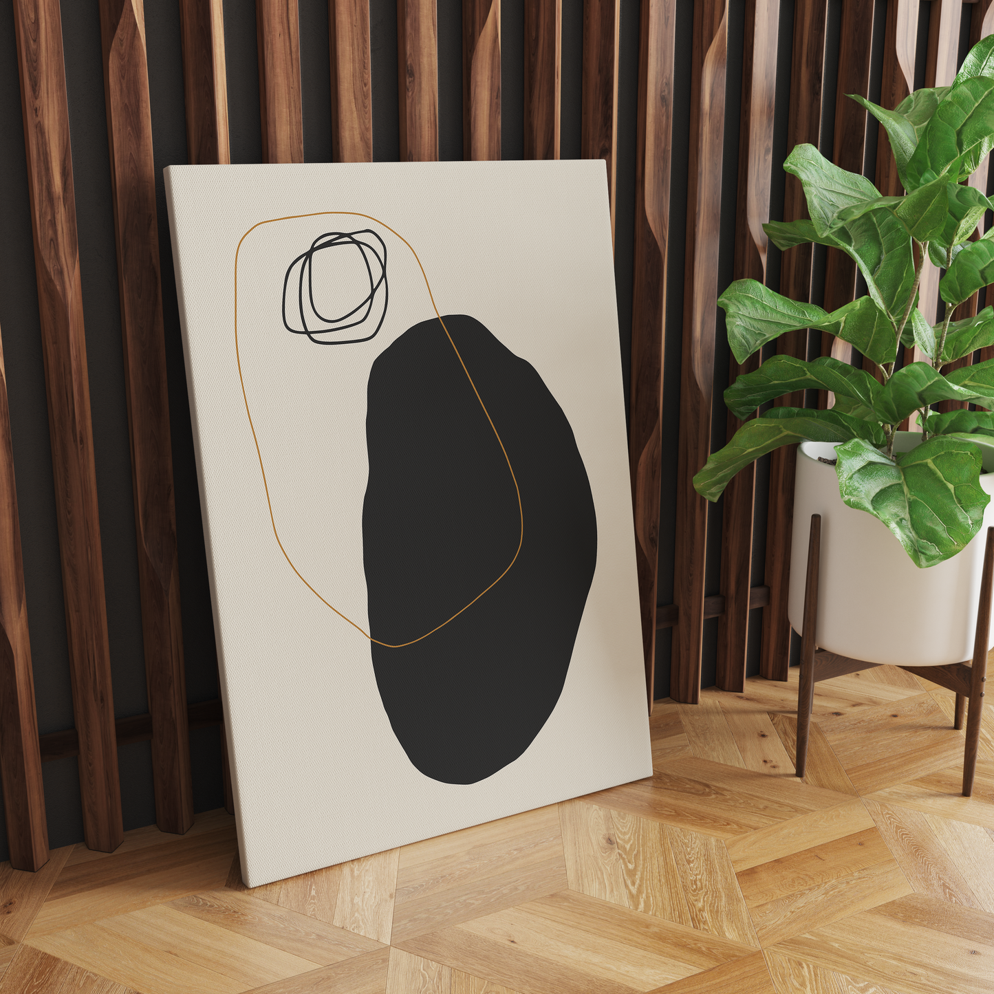 Minimalist Black Form Canvas Print