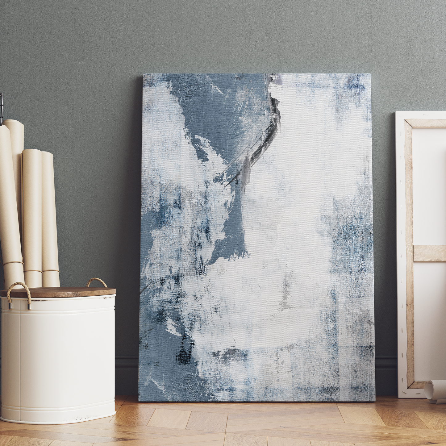 Blue Abstract Wave Canvas Print