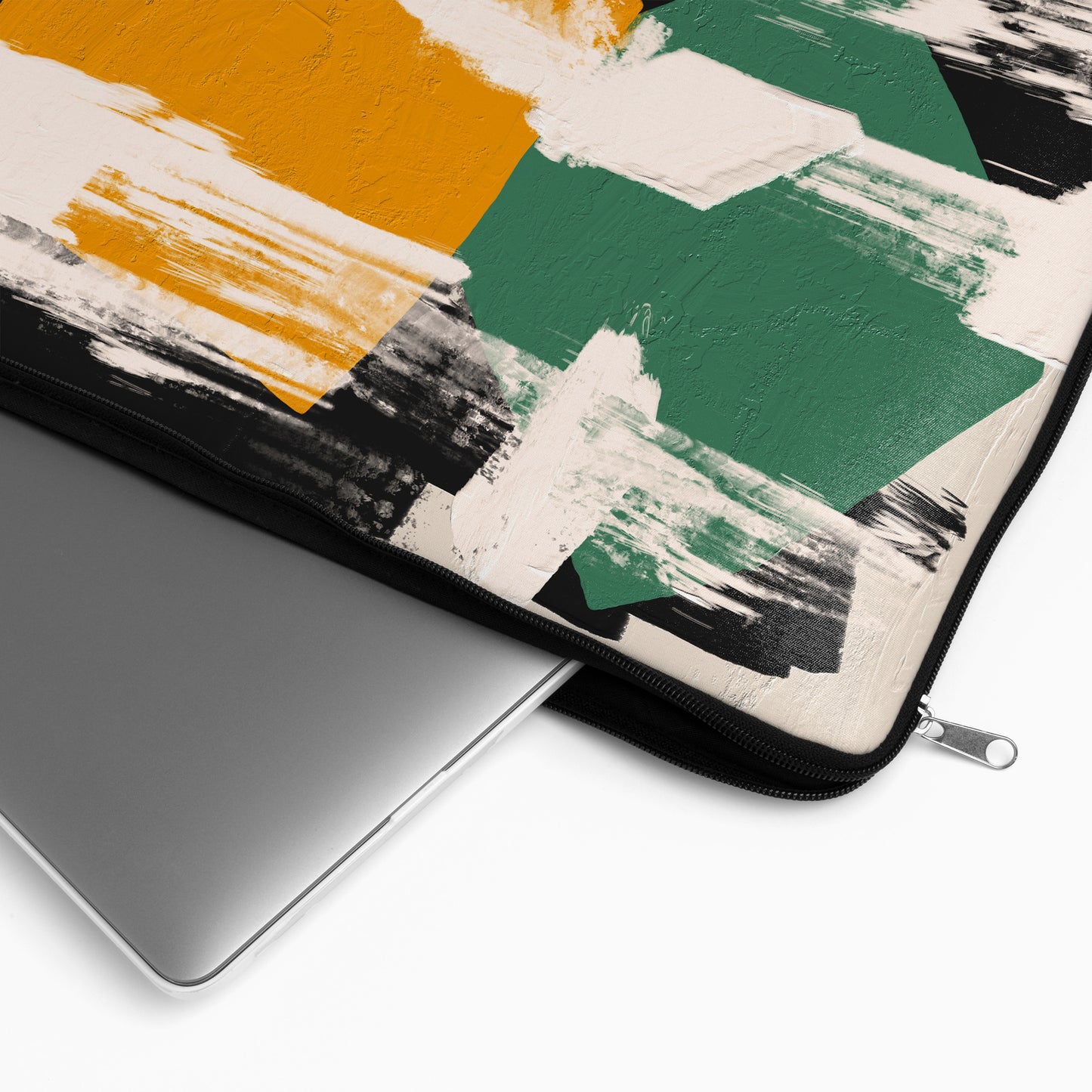 Green&Yellow Brushstrokes - Laptop Sleeve