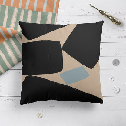 Minimalist Black Shapes Throw Pillow