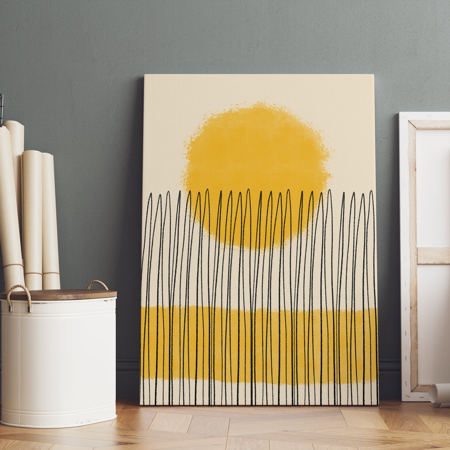 Rustic Sun Painted Abstract Canvas Print