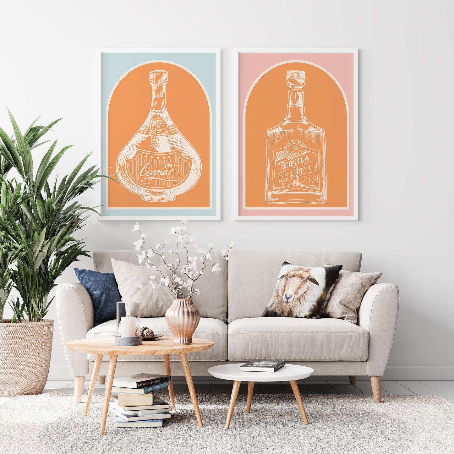 Set of 2 Colorful Drinks Prints