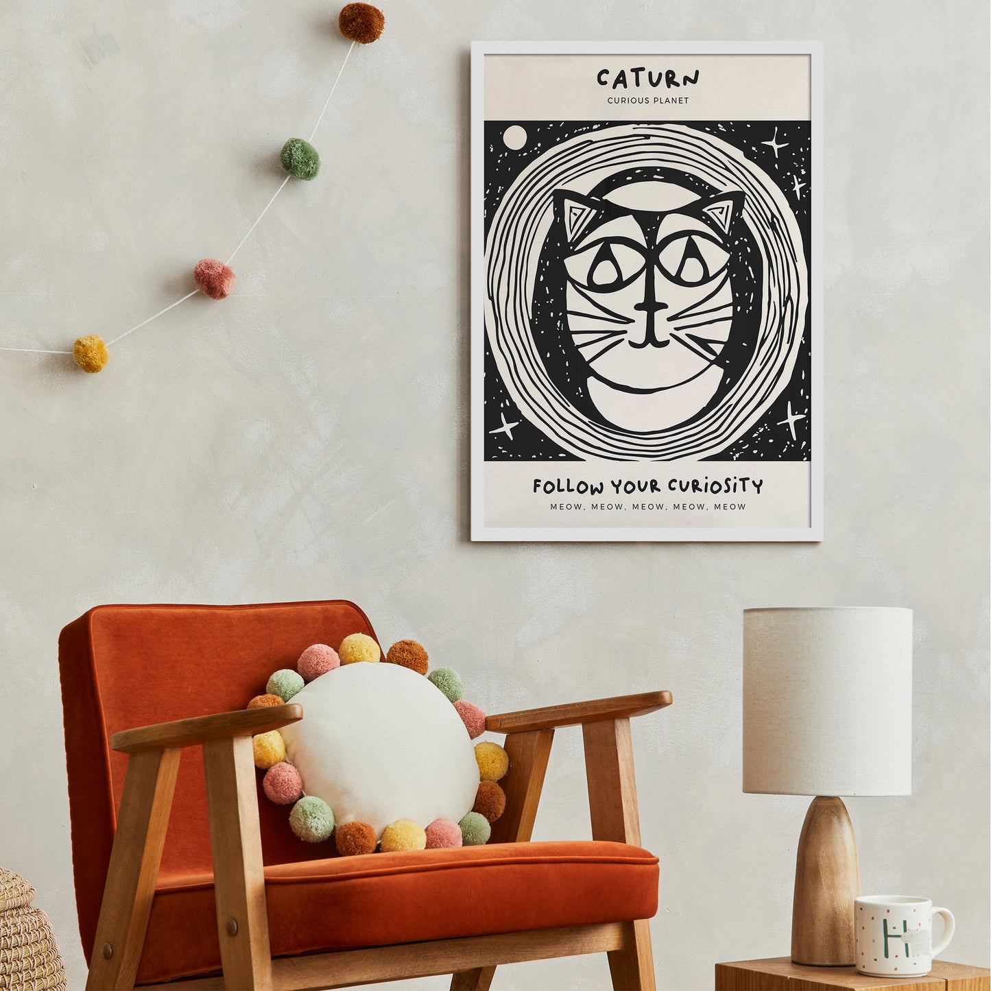 Caturn Space Cat Poster