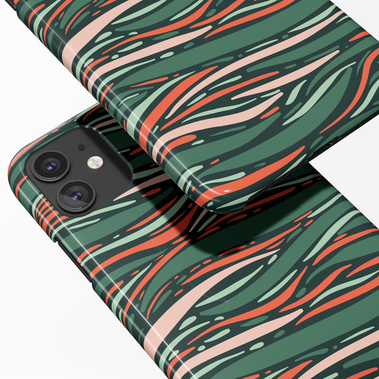 Abstract Green iPhone Case