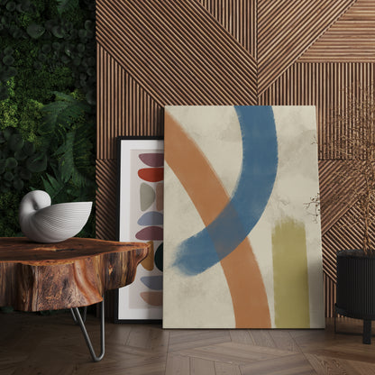 Painted Mid Century Modern Abstract Canvas Print