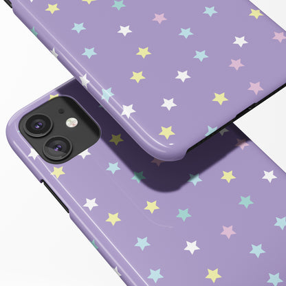 Purple Colorful Stars iPhone Case