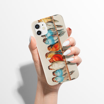 Painted Colorful Birds iPhone Case