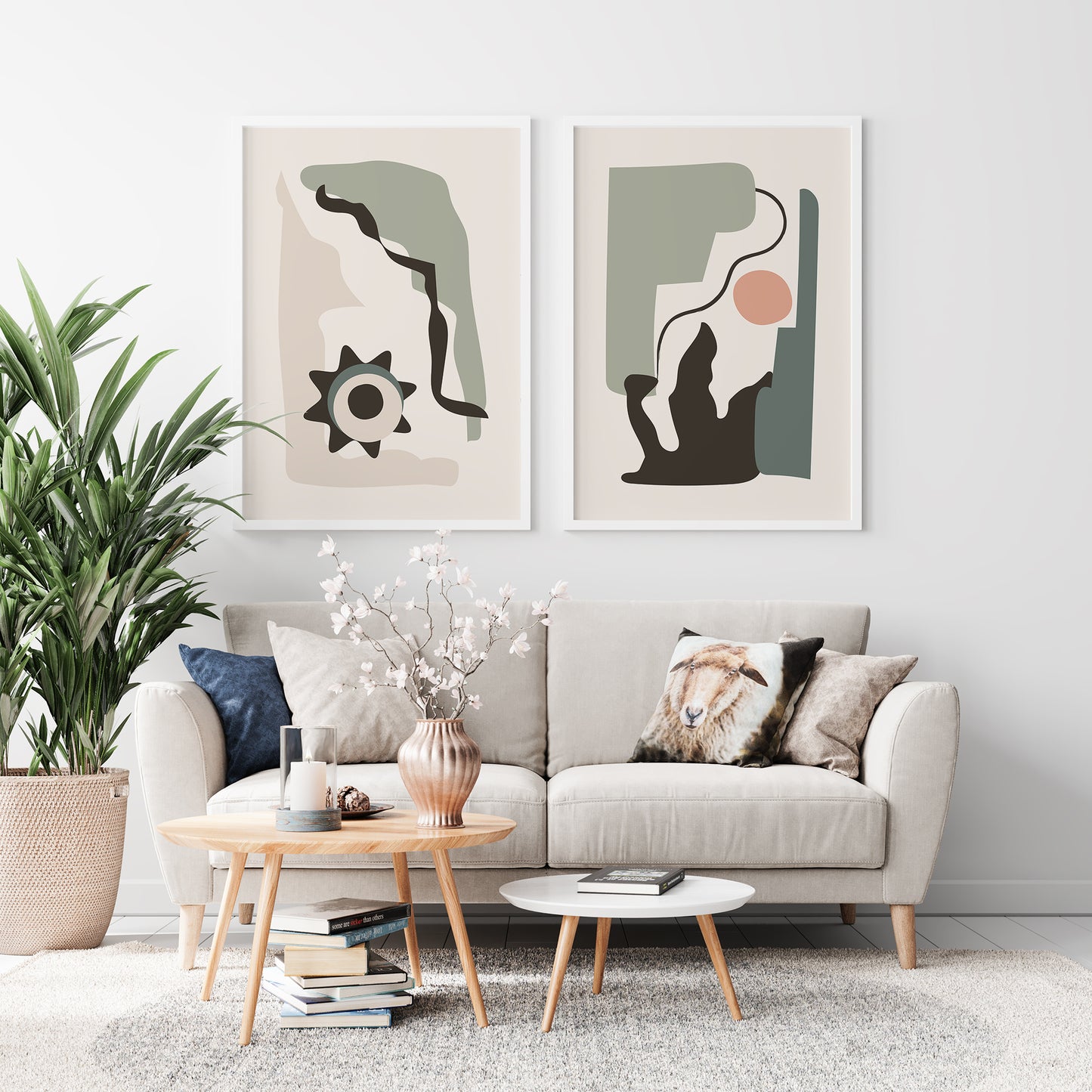 Set of 2 Nordic Abstract Posters