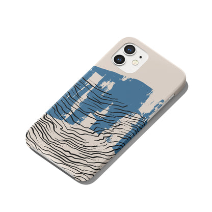 Abstract Blue Landscape iPhone Case